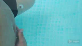 Having fun in the pool