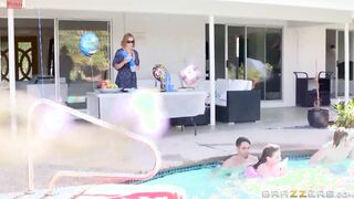 Cougar Crashes Pool Party Tape With Brad Knight, Krissy Lynn - Brazzers Official