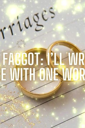 Caught, Fag: I&#039;ll Wreck Your Marriage with One Word-cock!