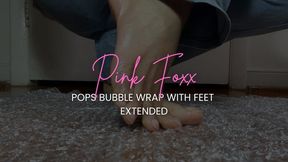 Pink Foxx Pops Bubble Wrap With Feet (Extended)