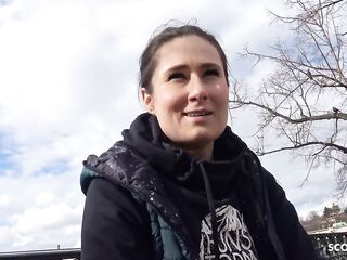 GERMAN SCOUT - REAL STREET CASTING BANG WITH TEEN LARA FOX