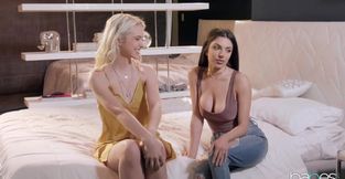 Sexy lesbo action with scissoring
