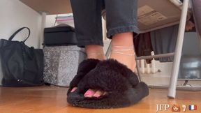 AT MY FEET, UNDER THE DESK