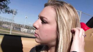 Step Daddy Catches Ditching Raspy Voiced Blonde Step Daughter