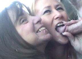 Tiger & Vixen suck dick in public
