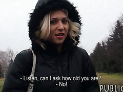Hungarian amateur blonde offered money for sex in public