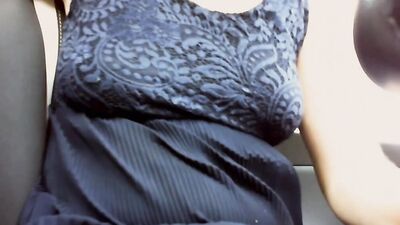 Your stepmother drives the car and gets her pussy wet
