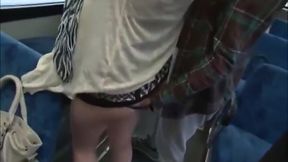 Busty Yui Tatsumi&#039;s Bus Bonanza with Two Blond Hotties