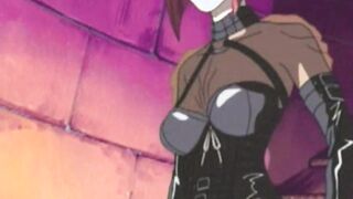 Lezdom BDSM ass beading for restrained teen