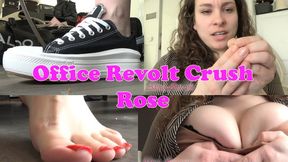 Office Revolt Crush With Rose - Oversized Converse Unaware Giantess Crush Then Foot Tease[HD]