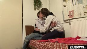 EastBoys Hot twink Bill Williams gets his big dick&#x1F32D; swallowed by a straight stranger and then gets hard fucked