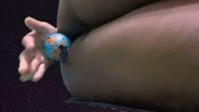 Giantess uses Earth to get herself Off 1080 smaller