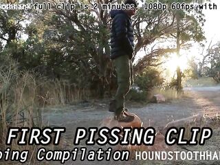 My 1st Pissing Video Camping Compilation