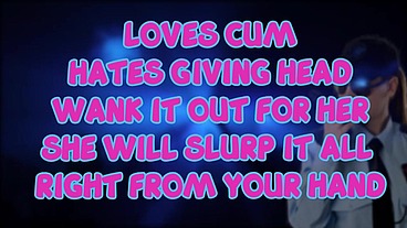 The Female Security Guard at the club loves eating cum but you must wank it out for her