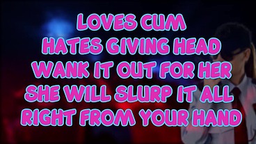 The Female Security Guard at the club loves eating cum but you must wank it out for her
