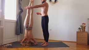 Co-ed sweaty downward dog debauchery, first-time fusion of flex and f***ed