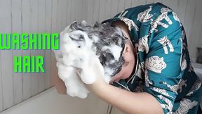 washing hair shampoo