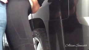 MILF almost catches us as I get fucked in my uncle's garage!