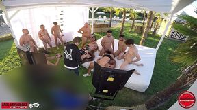 bts of the scene: casting 2 - orgy party anal experience: bbc, black and white, atm, anal, deep, rough, outdoor.