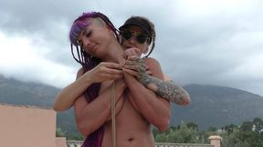 Maya Homerton - Cruel Bondage Walk Training on the Pool Deck - Part 2 mp4 HD