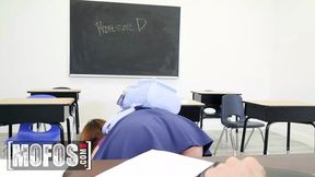 Prof Brick Danger Excited to Pleasure Student Scarlet Johnson - MOFOS