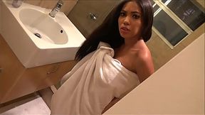 Beautiful brunette latina blowed her stepbrother's dick twice! She loves to feel it inside
