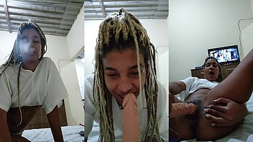 Soltando fumaça no seu pau