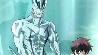 Zed and Leonardo pulverizing underwater parody toon