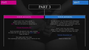 Masked Pleasure BDSM Game Part 3 - She must reach Orgasm in time while being simultaneously fucked in both her Pussy and Ass, if she fails, she will receive Post Orgasm Torment on her Clit