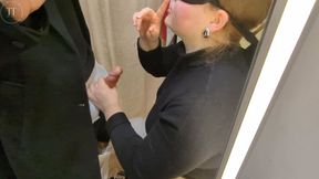 Caught On-Camera: Risky Employee Blowjob In The Changing Room!