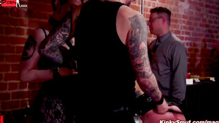 Slaves disciplined and anal fucked