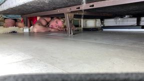 stepmom gets fucked while stuck under the bed