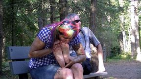 Foot encounter in the park (mp4)