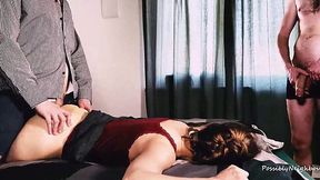 Two Buddies Railing a Hottie in Post-Party Threesome