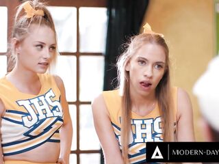 MODERN-DAY SINS - Teen Cheerleaders Kyler Quinn & Khloe Kapri CUM EXCHANGE Their Tutor's LARGE LOAD!
