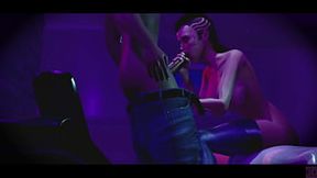 Thin cyberpunk waitress entertains a naive new customer [Trailer]