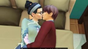 Mom surprises son masturbating with porn; decides to guide him