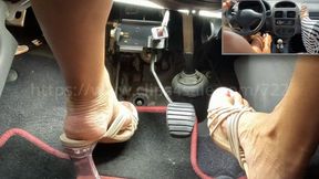 Rosa drives and Lou is the passenger - PIP Feet POV