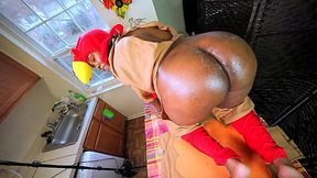 Thanksgiving meal turned into dirty Doggy style sex with ebony BBW