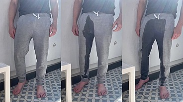 Truth or dare - had to piss in pants - male omorashi