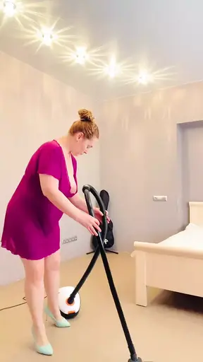 Vacuuming with highheels