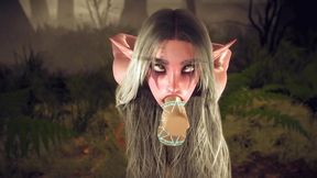 elf fell in a magic dick gangbang trap in the forest - 3d porn