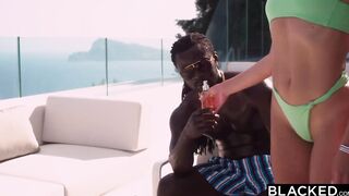 BLACKED Shy Talia seduces her longtime crush on holiday