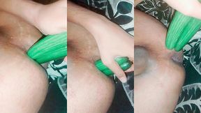analangels - destroyed anal with double cucumber