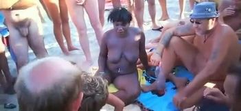 Nude Beach - Very Hot Exhibitionists Public Group Fucking