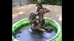 Samara Mae And Tracy Backyard Mud Wrestling