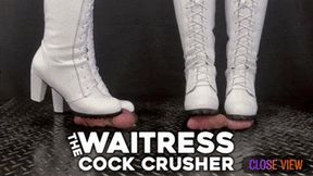 House Waitress Traps and Dominates you in White Dangerous Boots (Close Version) - Tamystarly - Cock Balls Crush Trample, CBT, Bootjob, Trampling, Shoejob, Stomping