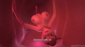 3DGSPOT - Small Trans fucks Big-Bodied Trans! SPANISH SUBS! 3D CARTOON!