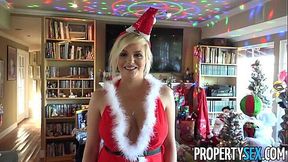 Real estate agency's gifted busty escort rides buyer in cowgirl position
