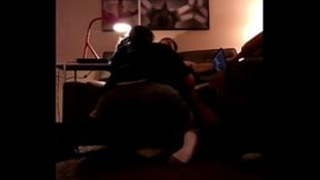 White Girl Deepthroating Massive Black Rod From Behind